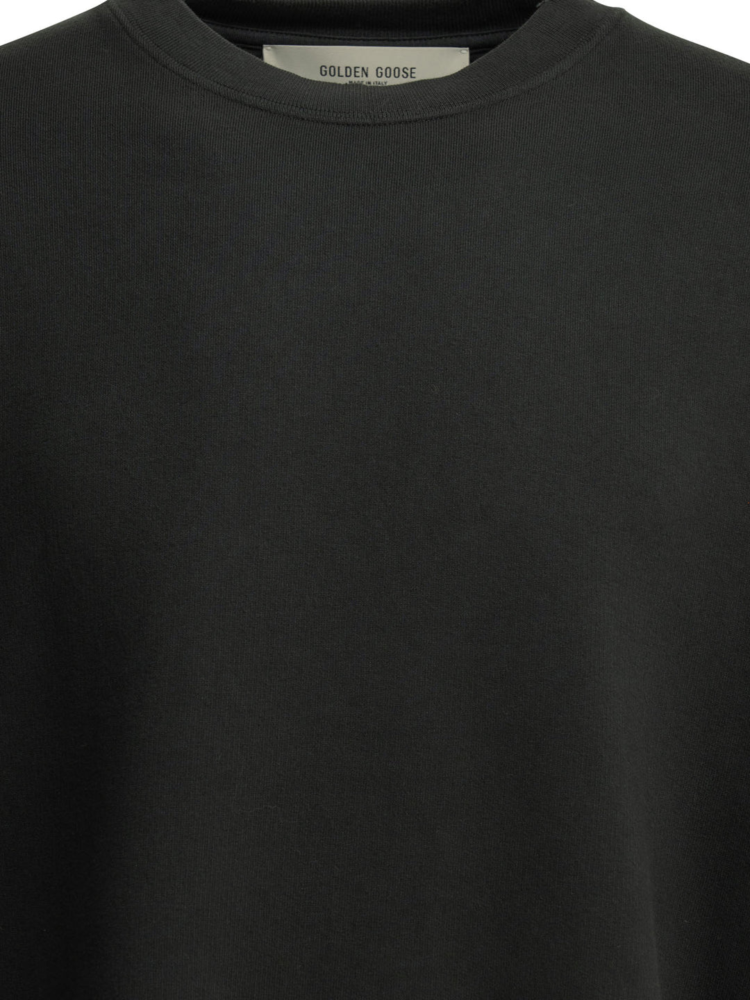 Golden Goose Crewneck Sweatshirt With Reverse Logo Sweatshirts - Black | dee04b1c637c61e3308682efc01be5f8bf49f23e