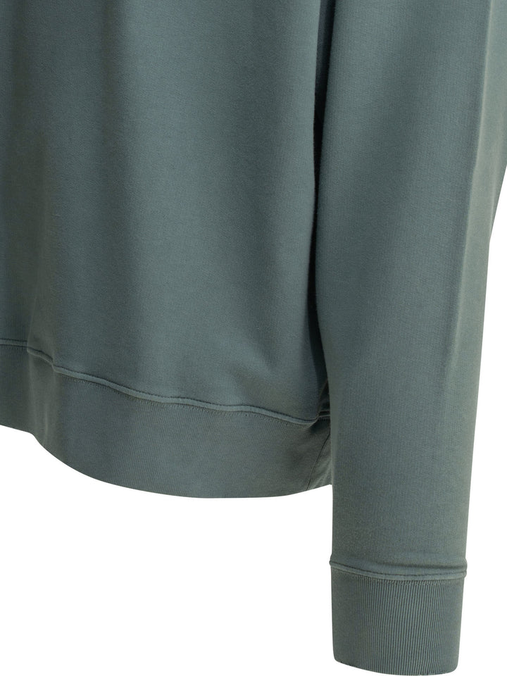 Golden Goose Crewneck Sweatshirt With Reverse Logo Sweatshirts - Blue | fbfe5697363f28d23d9174062fb4d773b683b319