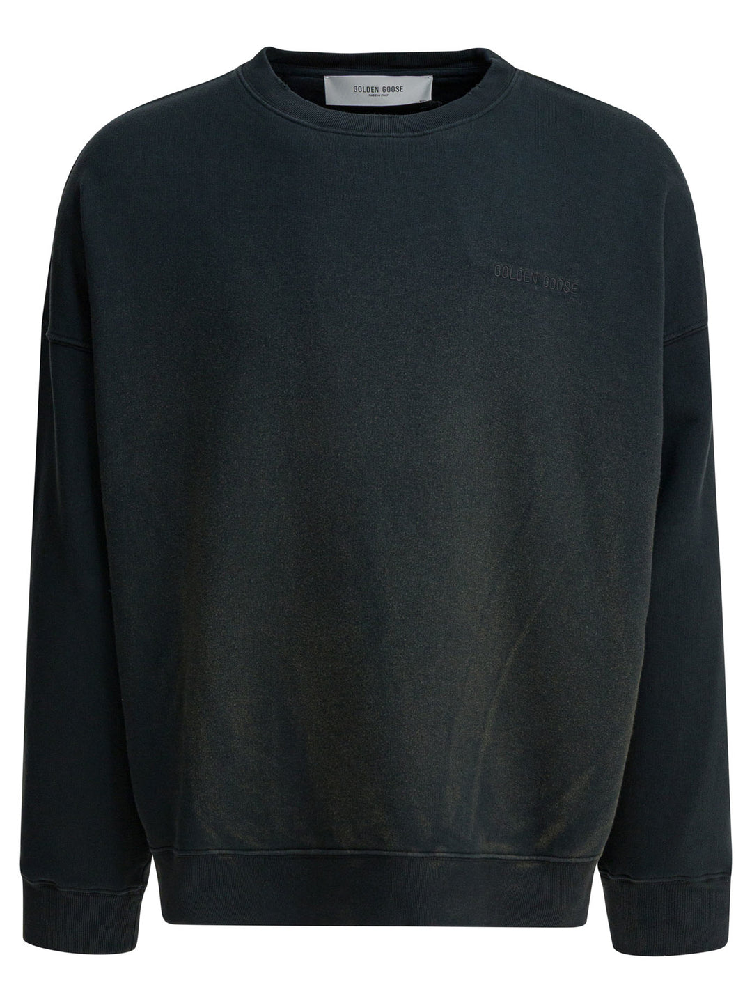 Golden Goose Vintage Effect Crewneck Sweatshirt Sweatshirts - Black | 294d9b9ab46954eefc05683a805c5c4048d705e7