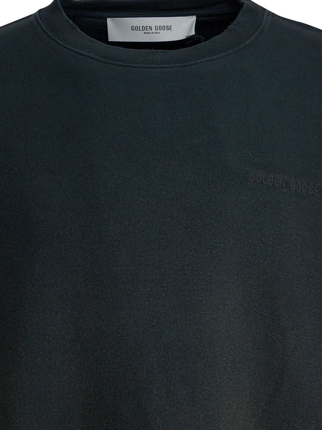 Golden Goose Vintage Effect Crewneck Sweatshirt Sweatshirts - Black | 30406163c77ef35d6f2ac79131a4894c655a910b