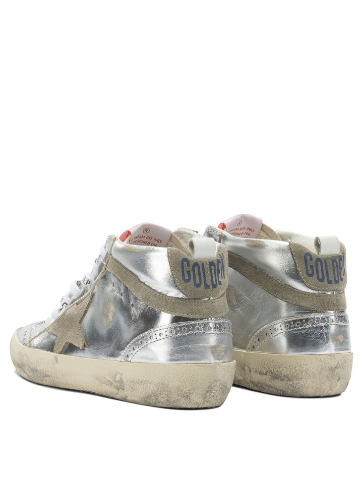 Golden Goose Mid Star Sneakers & Slip-On - Silver | 5a43507f6dfe2dbb0c523a9d1aca917d6a3552dd