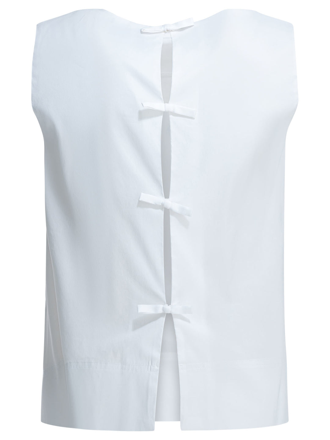 Herno Blouse With Bows Shirts - White | 597ad8ea6cf647276d88b34979630e208f7377c9