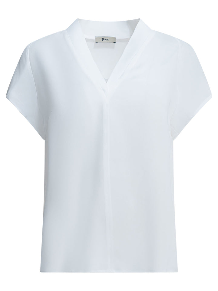 Herno Viscose Blouse Shirts - White | 53dd165213497ba1bb60d1438d57069d402b09af