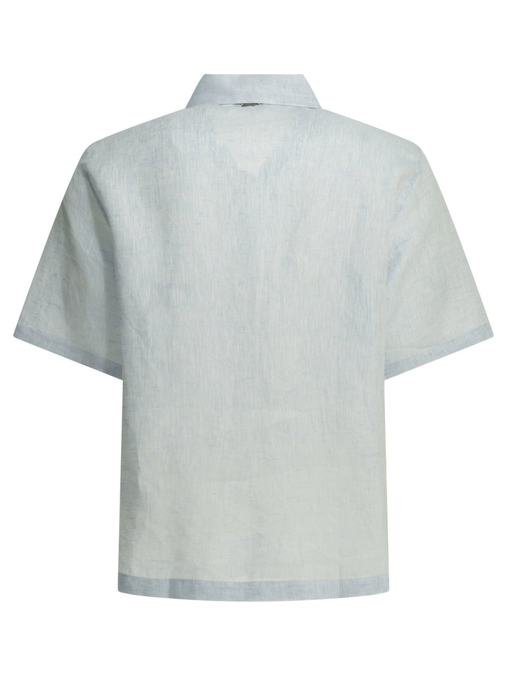 Herno Casual Linen Shirt Shirts - Light blue | 72fb02348faa7891bc7088e6b4844a32400b09c3