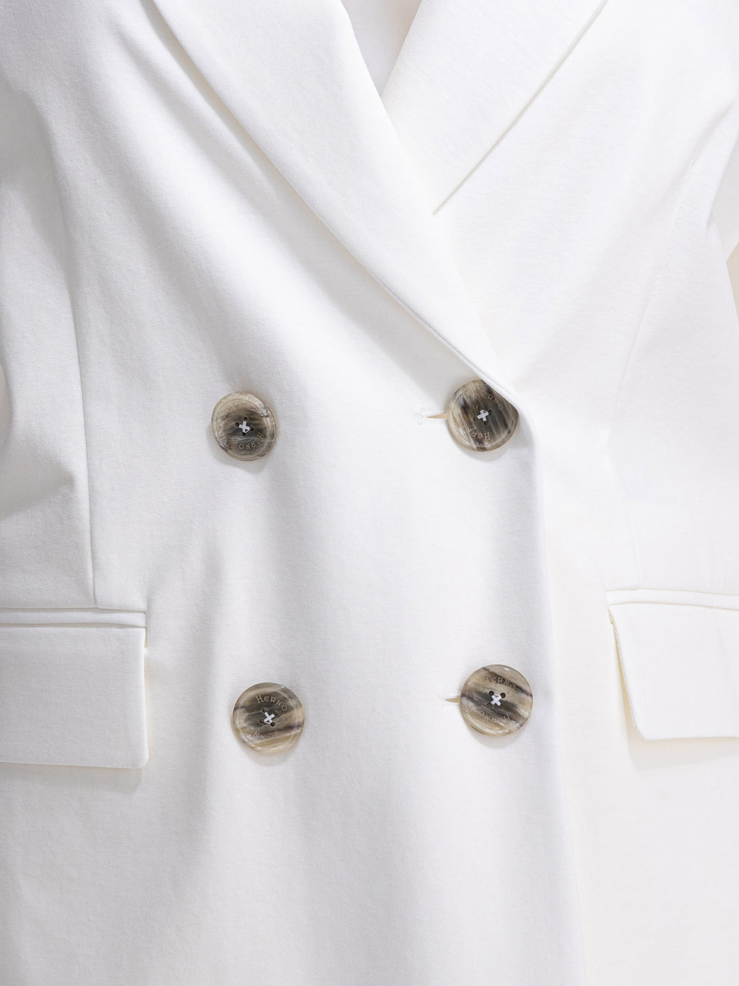 Herno Double-Breasted Blazer Jackets and Coats - White | 24d73692446e9b29a40222fae6a7fbfb462a877c