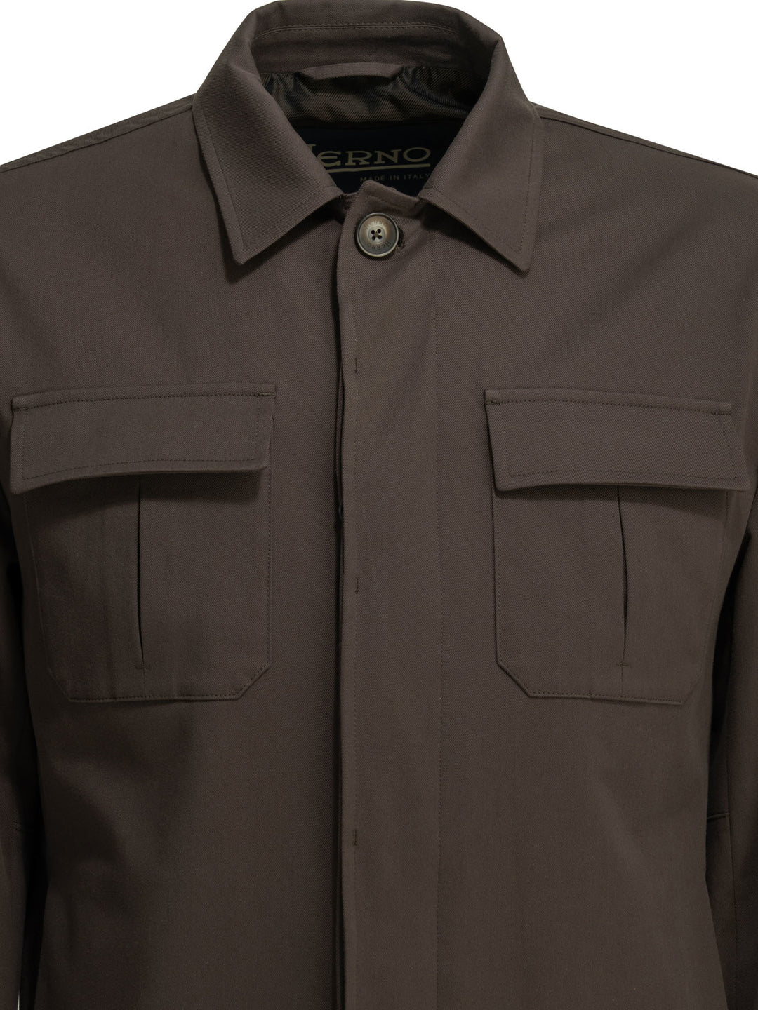 Herno Cotton Overshirt Jacket Jackets and Coats - Brown | 1618e115d6bc91132013cd5d7bf779e9c7067ae8