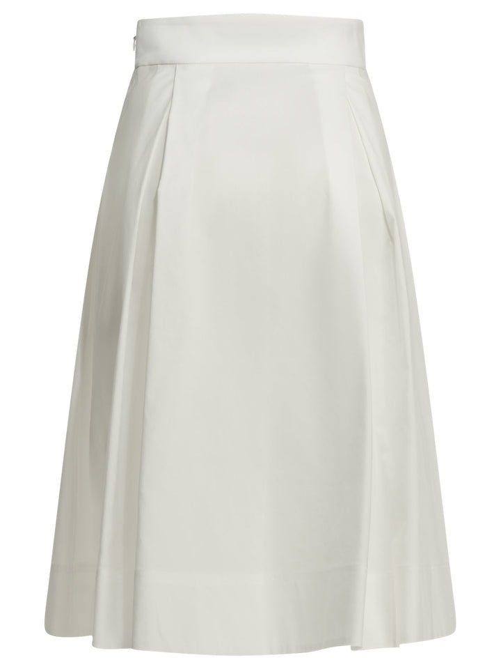 Herno A-Line Midi Skirt Skirts - White | 19a911dde953fea24bbdbed61045c3c9fdeb78c1