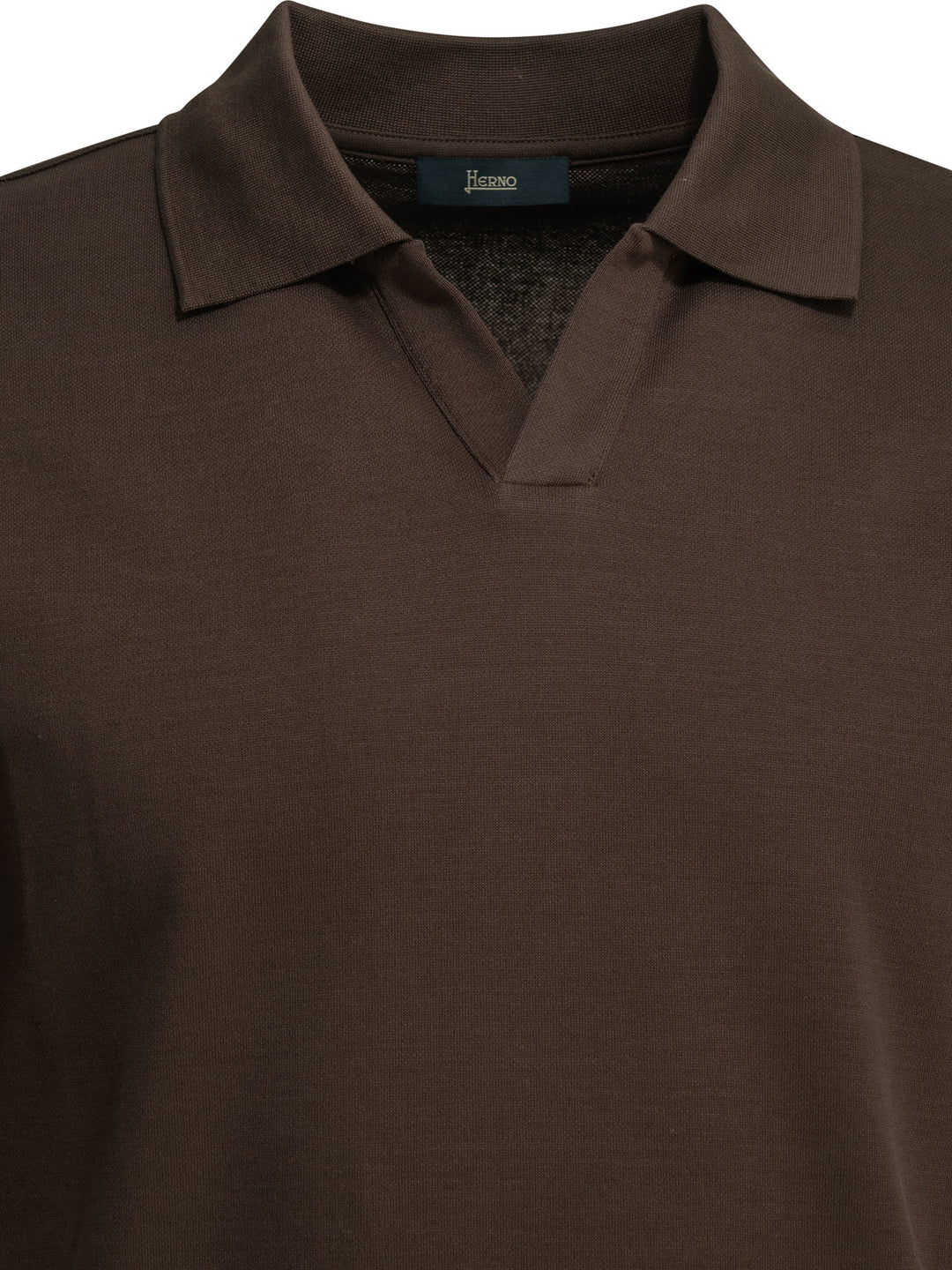 Herno Polo Shirt Without Buttons Polo shirts - Brown | 0346fb2aef2852d6591bdff8dc72976636094a51