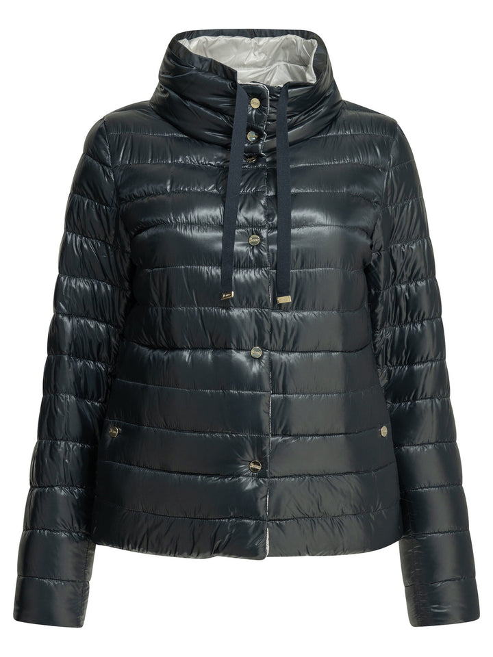 Herno Reversible Short Down Jacket Jackets and Coats - Blue | e9c19f861c42ea71283d178a517b71b5bb334a6a