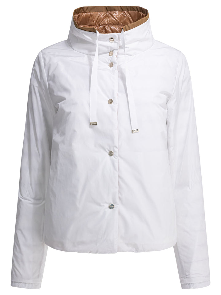 Herno Reversible Short Down Jacket Jackets and Coats - White | 9f0dea16c186eb31c75205caeeca7b1e3c95ae49