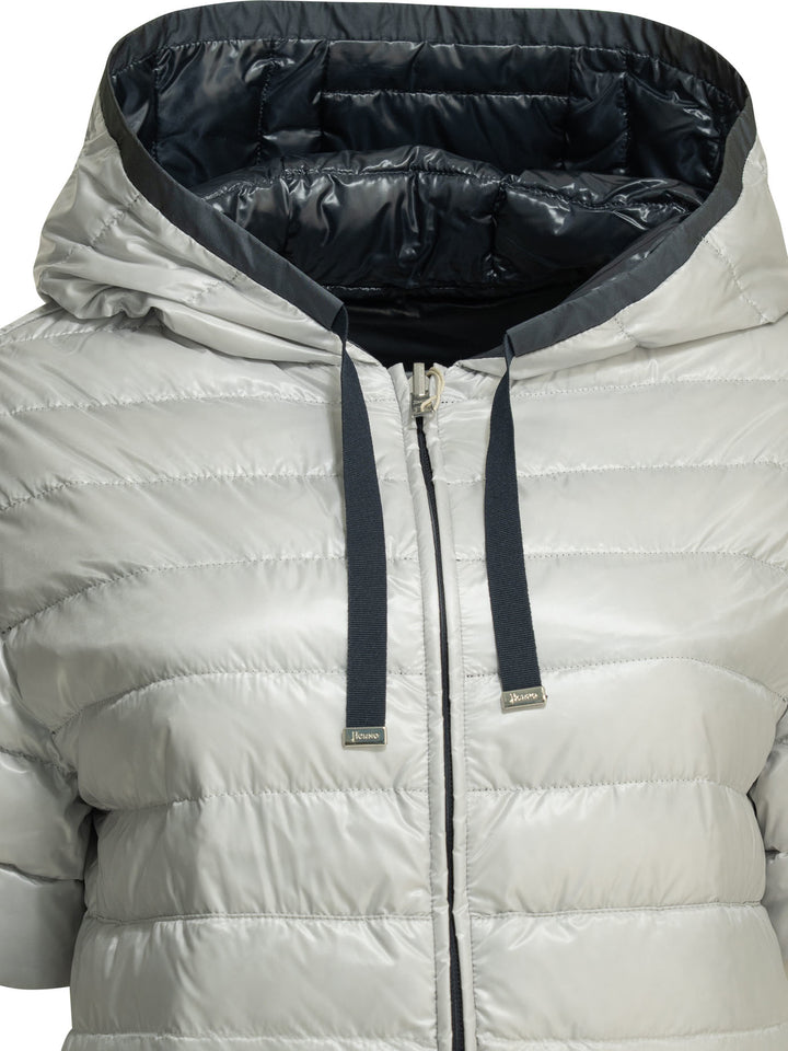 Herno Reversible Short Down Jacket Jackets and Coats - Blue | 7ca6640ef65c68b53d2eca9851a01c909d1d6ce4