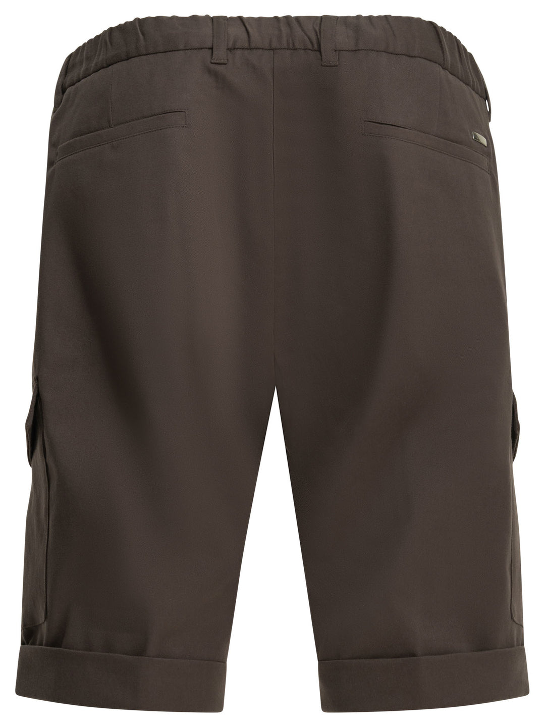Herno Cotton Cargo Shorts - Brown | 04a6a1e693eacfb346355e72bd5bf95b1dbe1e14