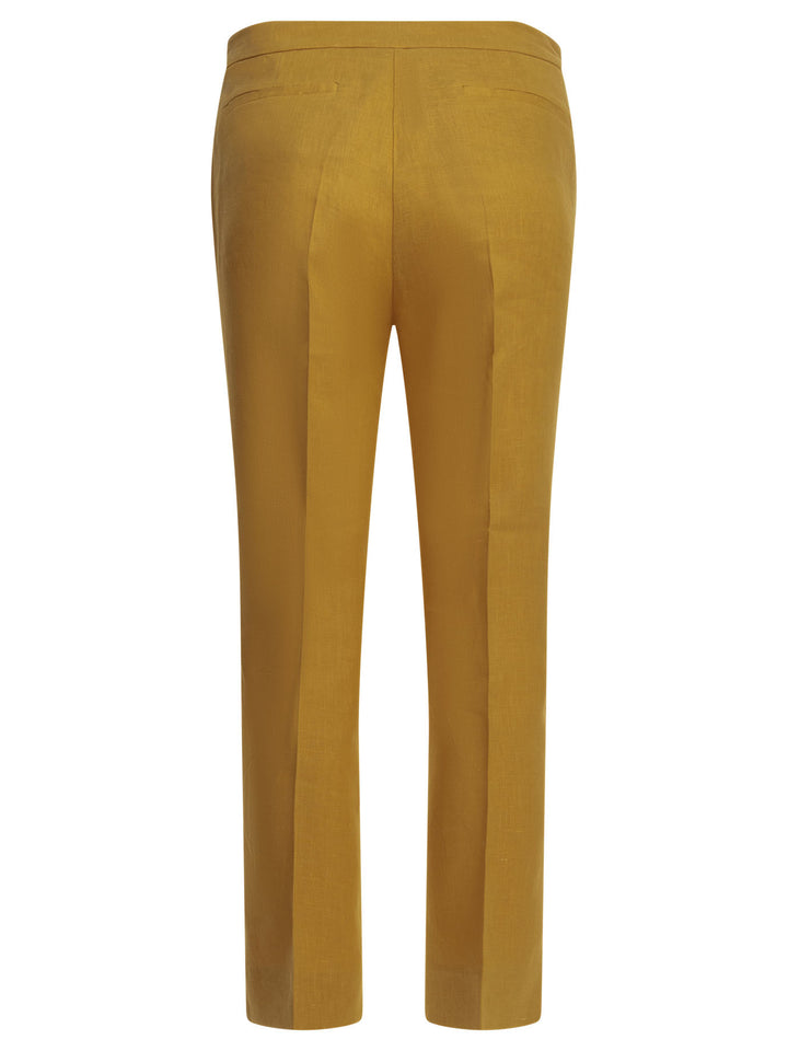 Herno Linen Tailored Pants Trousers - Orange | b2c2709bded12888213864c1eaae6de080c44e19