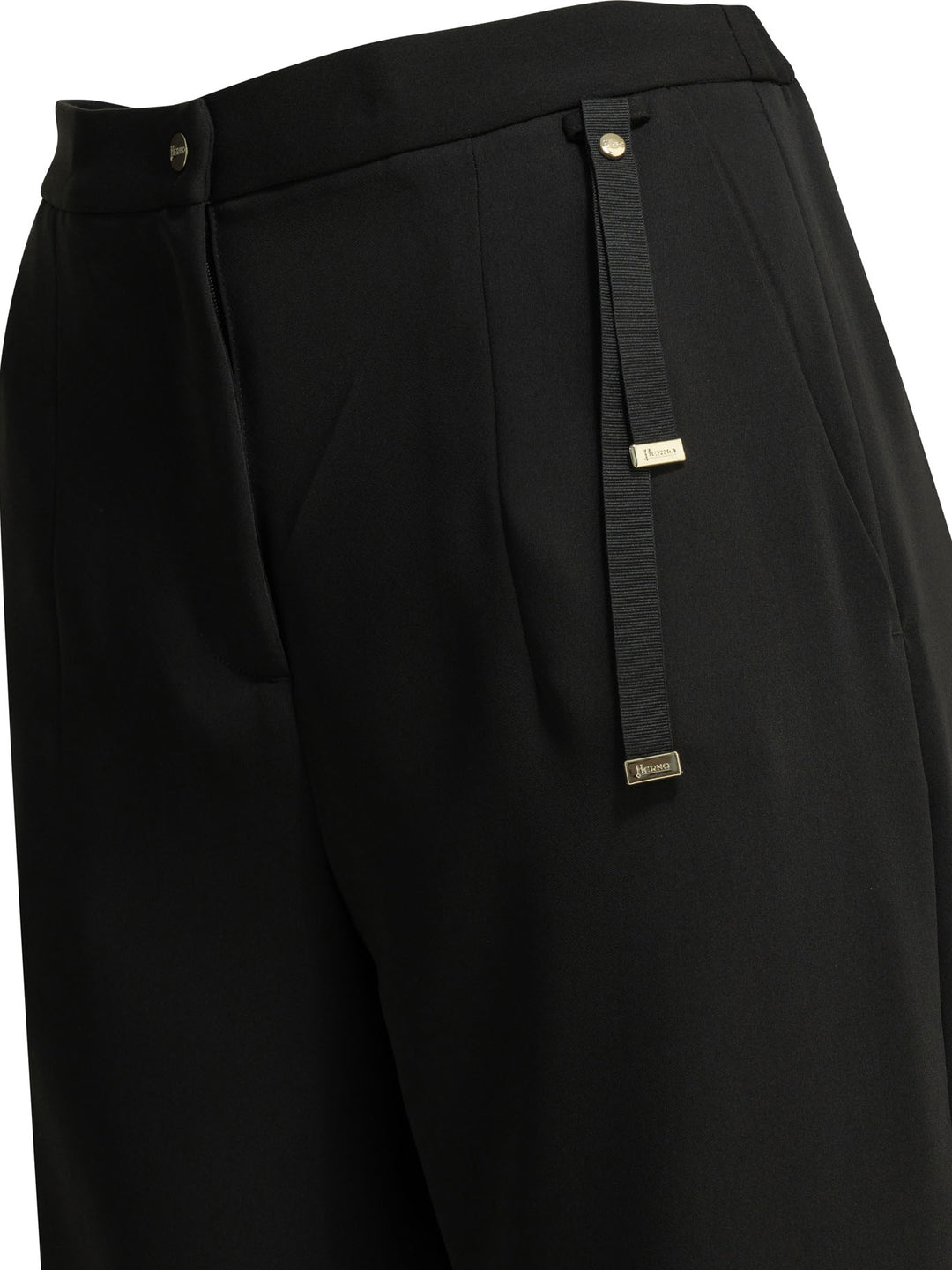 Herno Cotton Feel Trousers - Black | cd03bec08fb5d5c4b444beb3cecba2bacf81361d