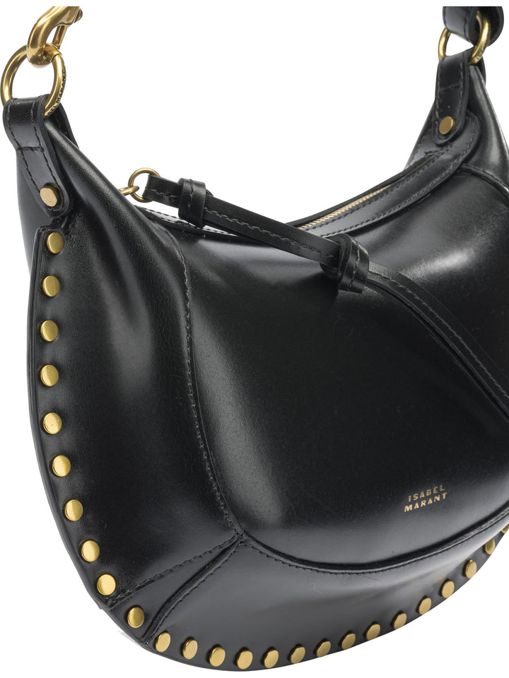 Isabel Marant Oskan Moon Shoulder Bags - Black | 7d8e69ebe418fcd43b95800113c3c088ce2cc9ae