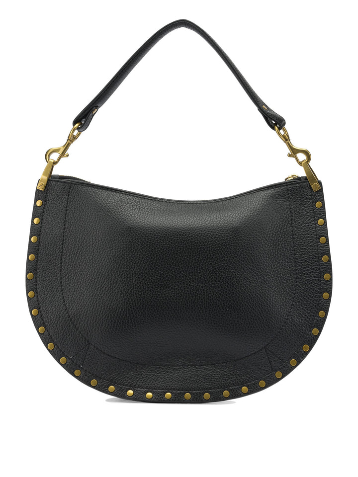 Isabel Marant Oskan Soft Zip Shoulder Bags - Black | 5f6015ace61ab911528722832c4255bf708e9252