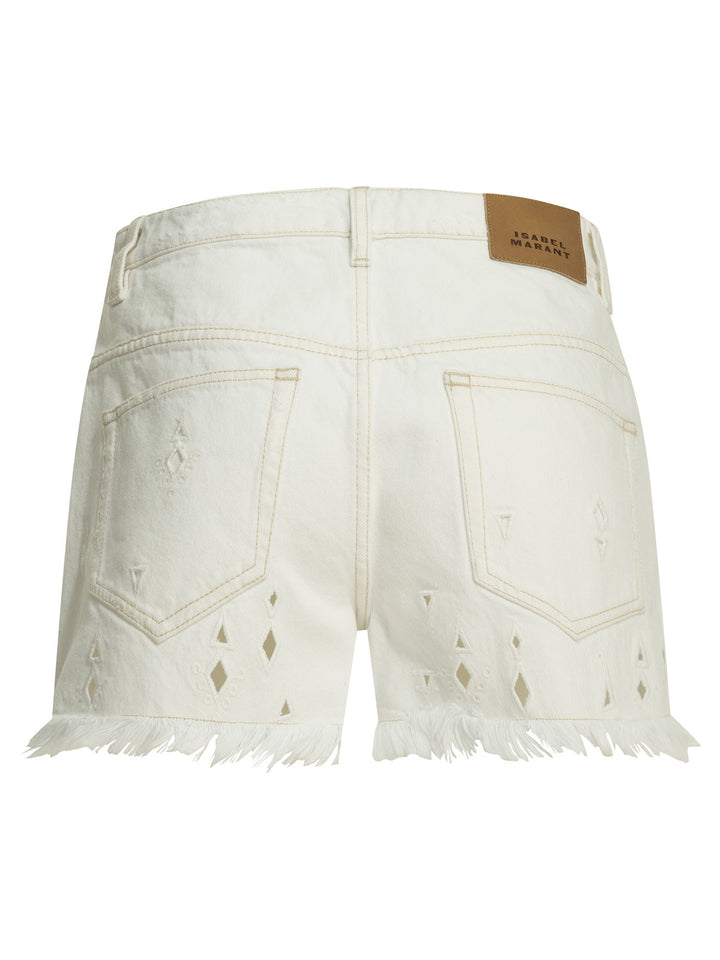 Isabel Marant Aecia Shorts - White | f72df3dcf47b27748195536385c070deff062319