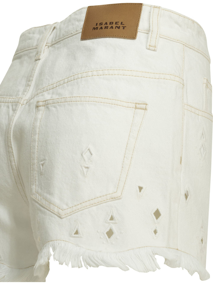 Isabel Marant Aecia Shorts - White | 4b4f278169ef30a828f91242298732ba77f9fff7