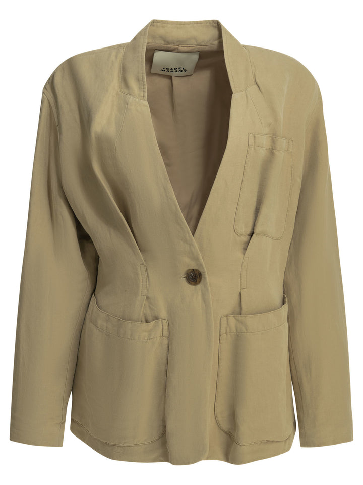 Isabel Marant Soraya Jackets and Coats - Beige | f386cf41ff9311e73c0318d59487289ff341995e