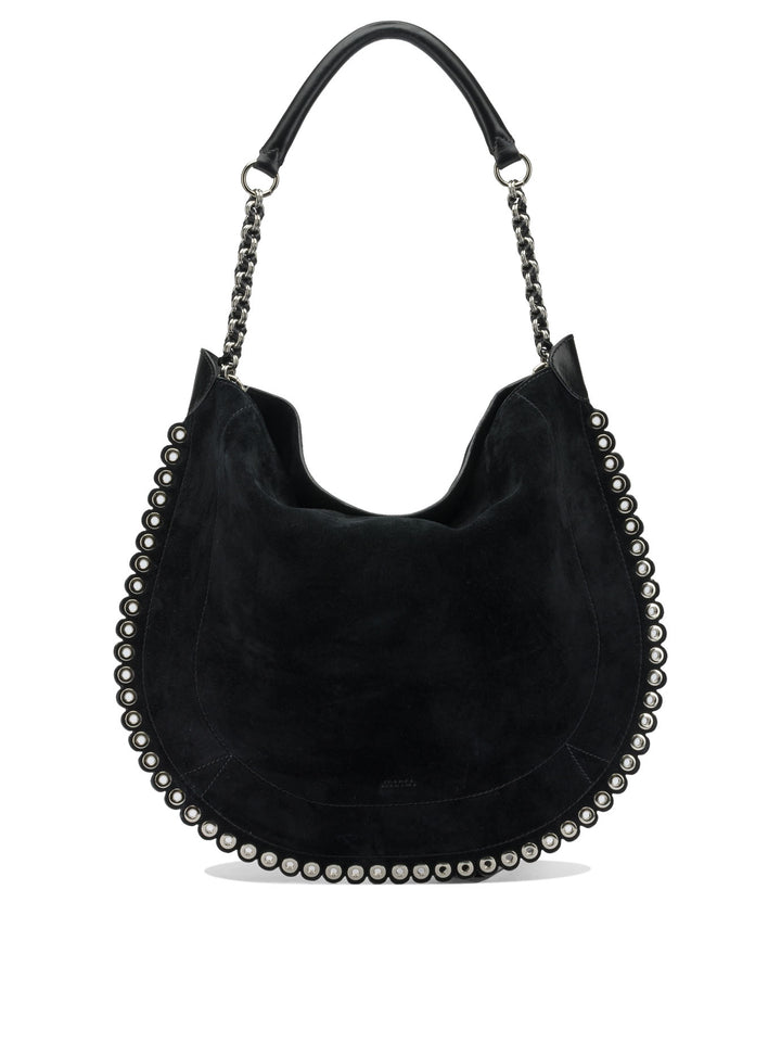 Isabel Marant Oskan Hobo Soft Shoulder Bags - Black | e497ac2f3451f6d4296221f2d9936911a1b84ad6