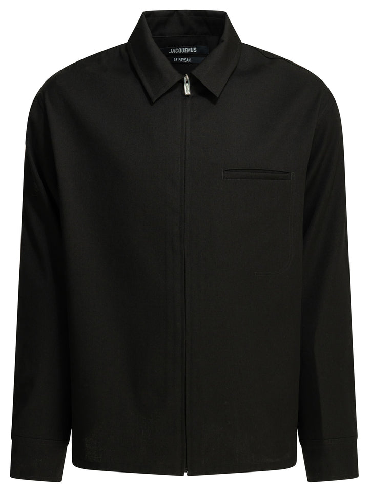 Jacquemus Le Chemise Mecano Shirts - Black | 9d85dbc6551a3068a29aff77c4b0ab006c0e2258