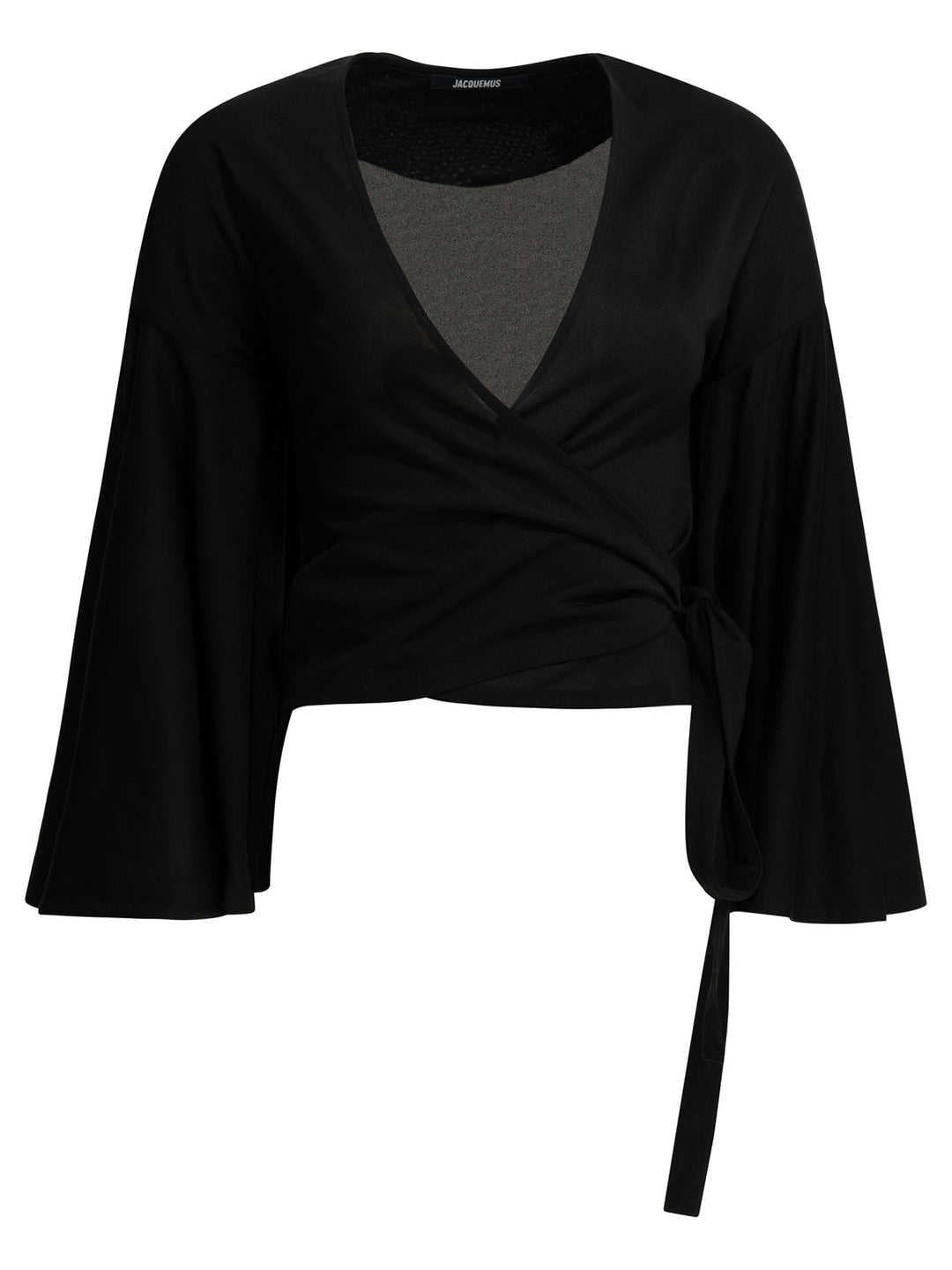Jacquemus Casual Wrap-Around Top Tops - Black | fe6b6adbe5e078a5a99d422e901be255f5d5578c