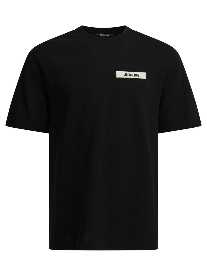 Jacquemus Gros Grain T-shirts - Black | 98e098acba8378ae13acf465dabc8d8c73187609