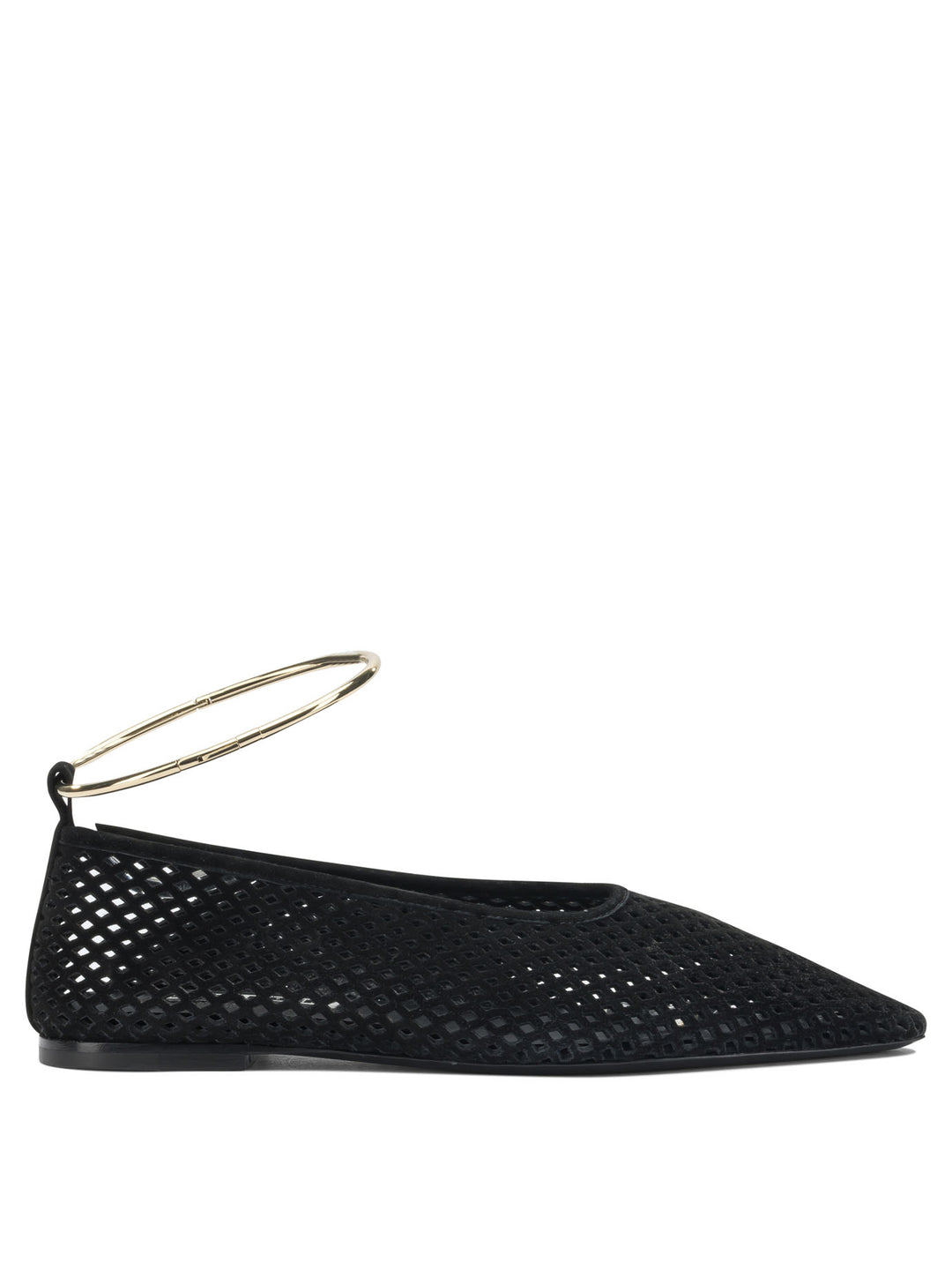Jil Sander Suede Perforated Ballet Flats Ballerinas - Black | 12a9b806bcf0cb7c8817c175def77d0fe1bfe0c6