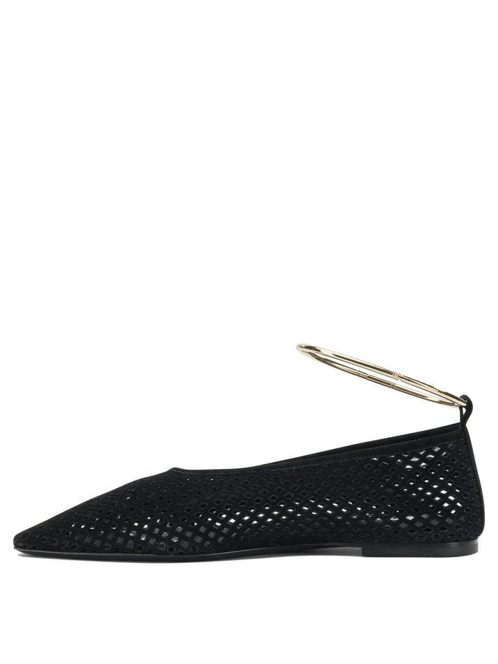 Jil Sander Suede Perforated Ballet Flats Ballerinas - Black | e29acd2ae4c7eecd62923318520a3175c26dbe86