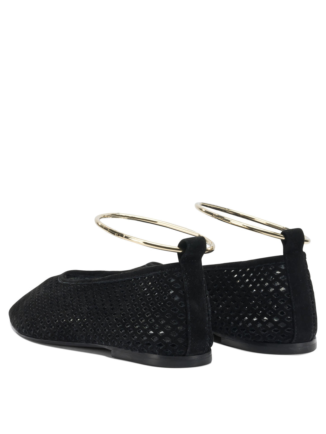 Jil Sander Suede Perforated Ballet Flats Ballerinas - Black | afdd1fcabbaff86c9d81a59a79ec19f77c6c9f56