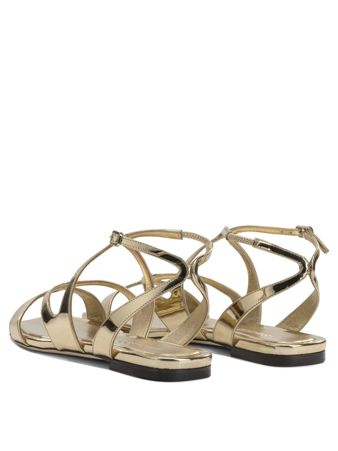 Jimmy Choo Ayla Flat Sandals - Gold | d7cd18129c4a9e6de7d166b7f27478fddc4e6238