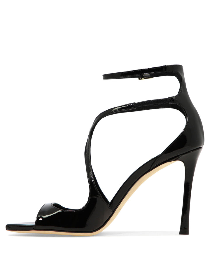 Jimmy Choo Azia 95mm Sandals - Black | 899aa7031ef4411b4ef177f2cc7447f1b36c6612