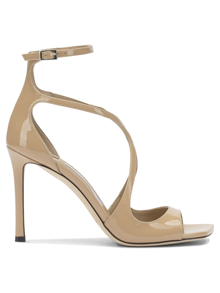 Jimmy Choo Azia 95mm Sandals - Beige | f238a84a60d5ccee897309d010a23b0f5dca45d3