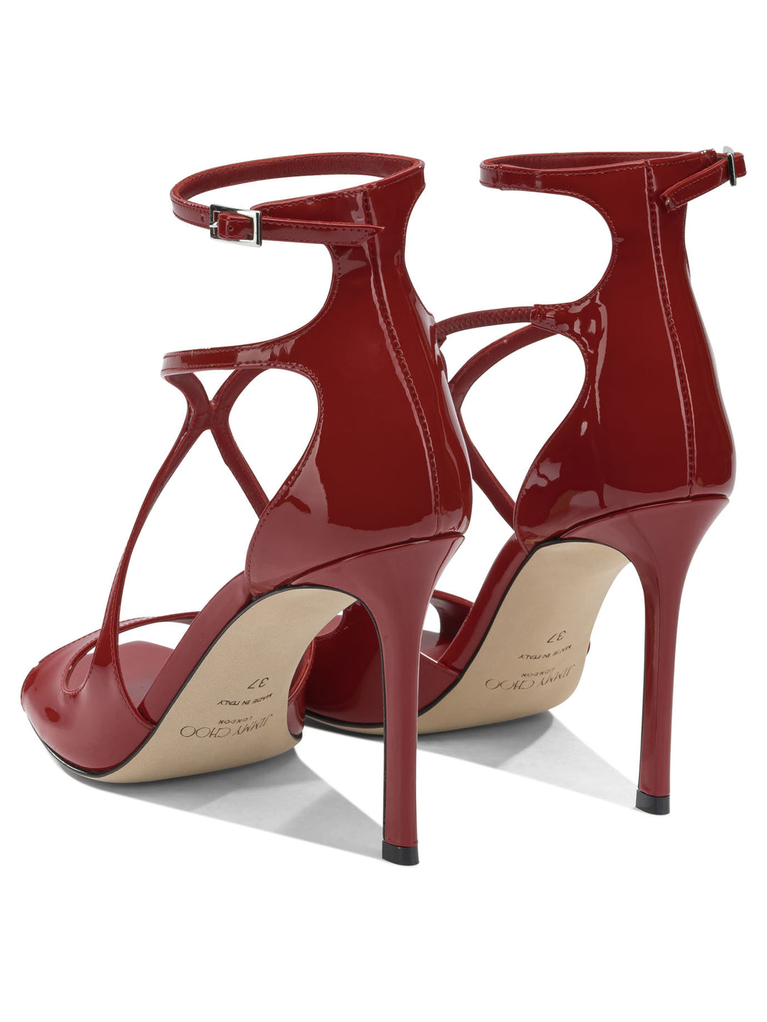 Jimmy Choo Azia 95mm Sandals - Red | 0b1e44efdfe14b954a30f35fb78be8fd95f78eea