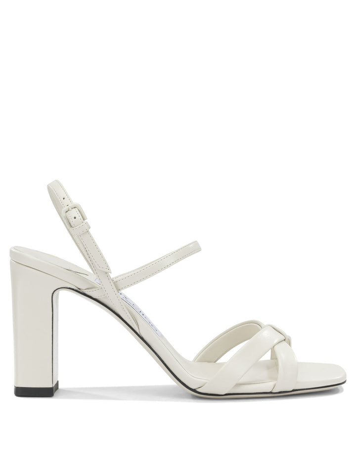 Jimmy Choo Elsy 85mm Sandals - White | 13b216e4df5b647ace1067ac034d15ce6f8e74c8