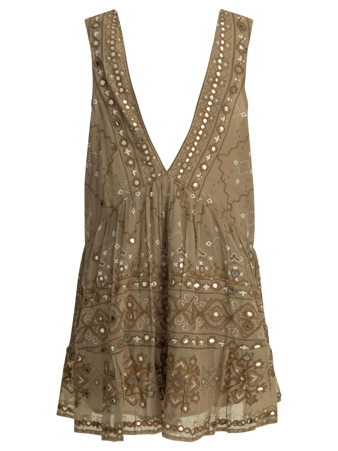 Juliet Dunn Short A-Line Dress Dresses - Brown | 1f3280fa6a9783cf3605f619614578dd01f5e886