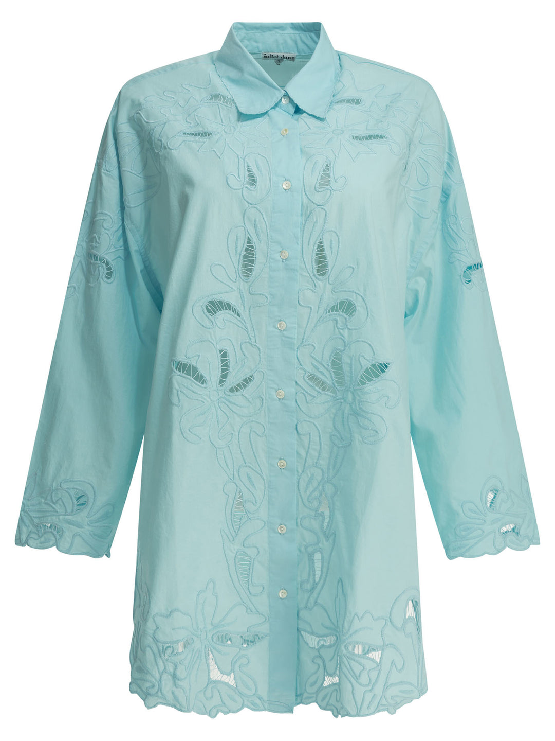 Juliet Dunn Embroidered Casual Shirt Shirts - Light blue | 096b2e4e66d8f0244311652da1ae38358191859c