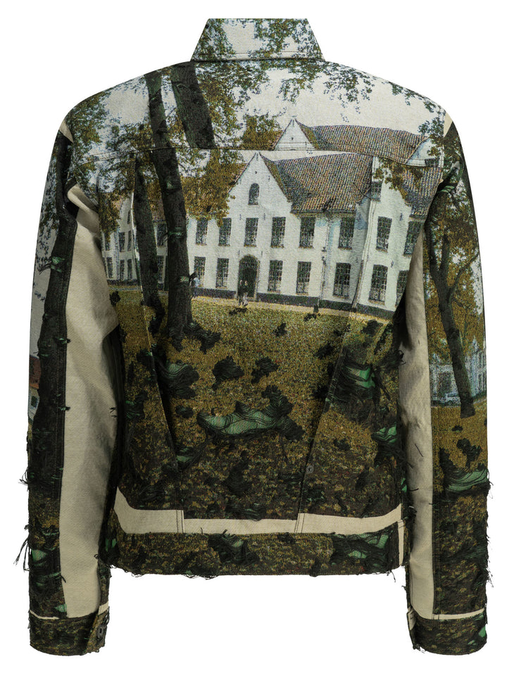 Junya Watanabe Man Gobelin Weave House Jackets and Coats - Green | 329db22df175ea66690fca62c86dc3081acce642