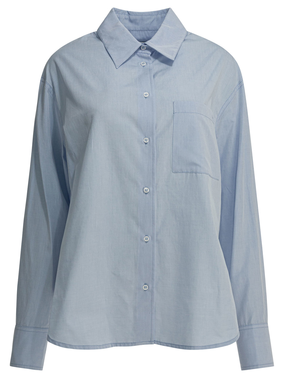 Loulou De Saison  Shirts - Light blue | 89a24e139504fe69fd1e57d0b2a58a06b558f66f