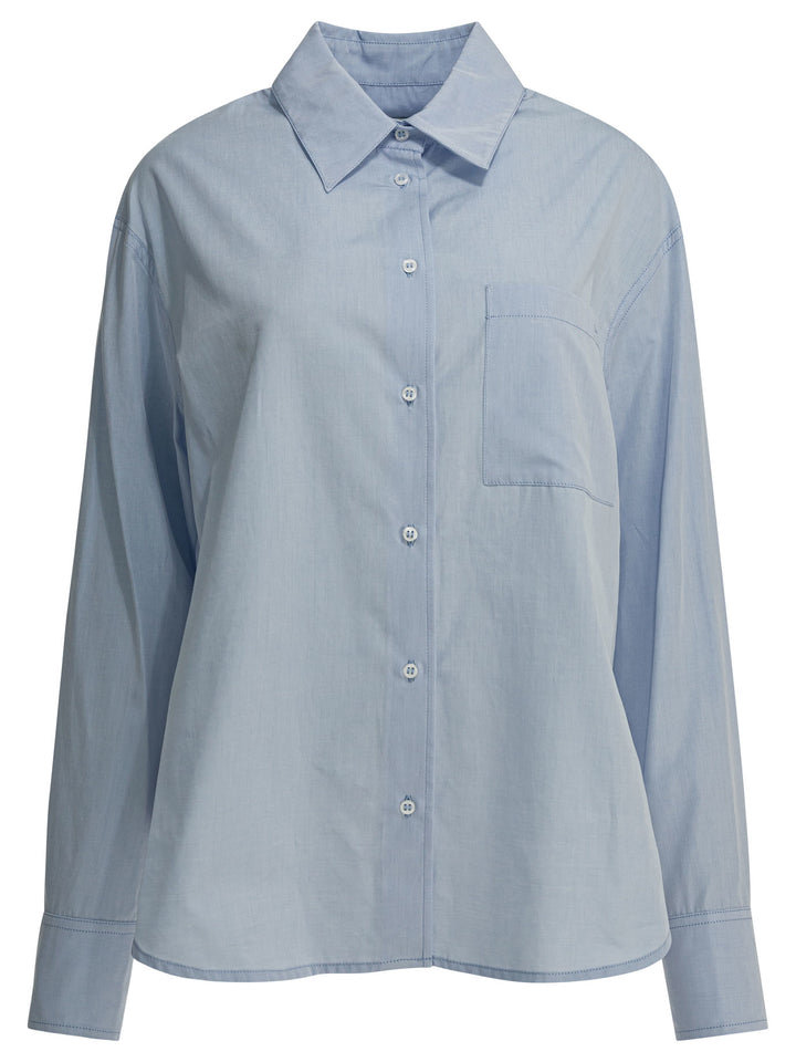 Loulou De Saison  Shirts - Light blue | 89a24e139504fe69fd1e57d0b2a58a06b558f66f