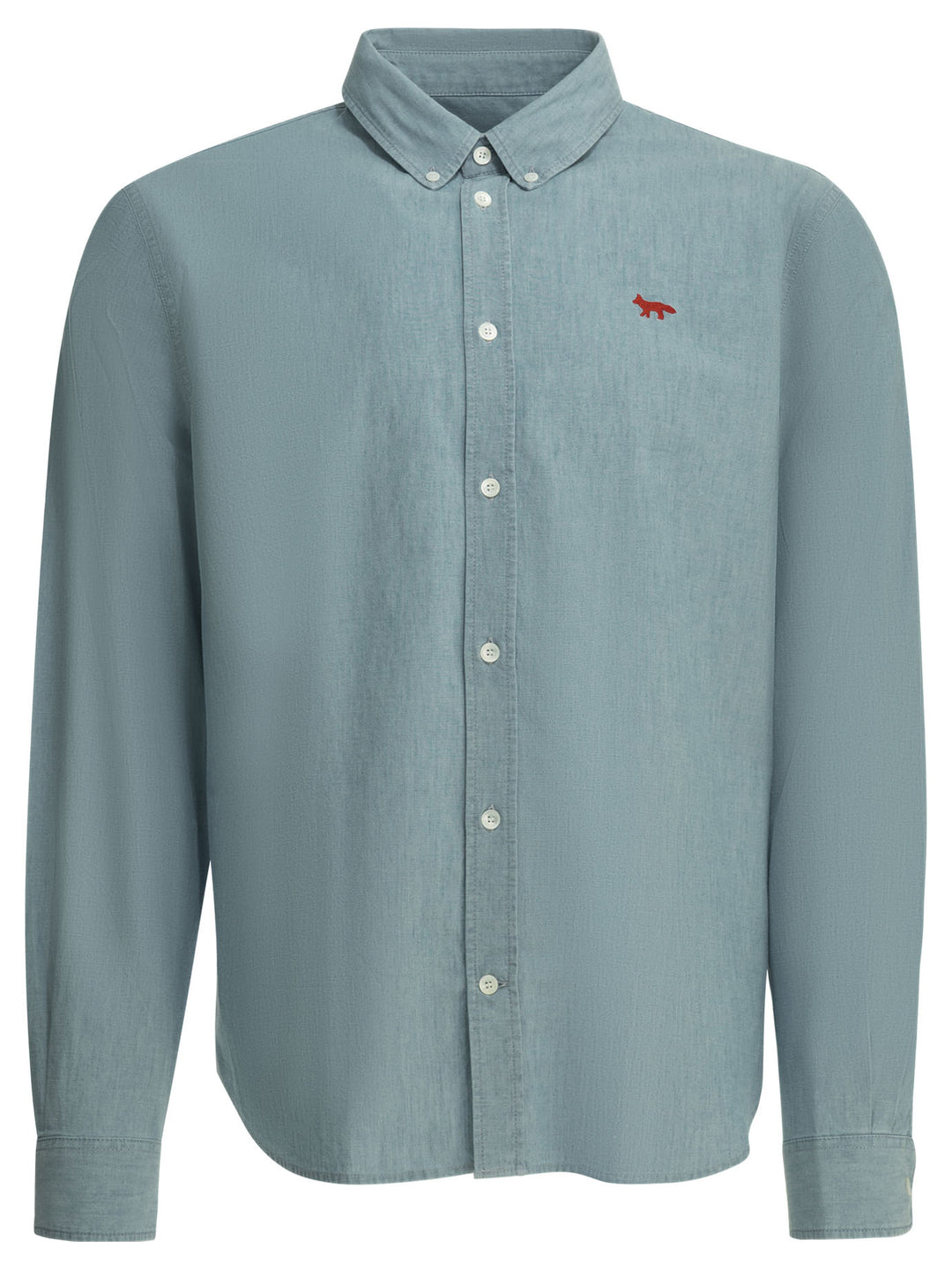 Maison Kitsuné Profile Fox Shirts - Light blue | 35821829f4625447239ddb4ef0f8550ea3f67b4e