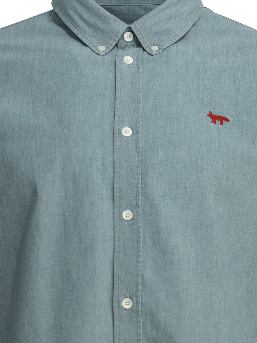 Maison Kitsuné Profile Fox Shirts - Light blue | 58cde9ccb6554ae3778b122c7437f85f93855af8