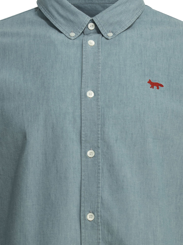 Maison Kitsuné Profile Fox Shirts - Light blue | 58cde9ccb6554ae3778b122c7437f85f93855af8