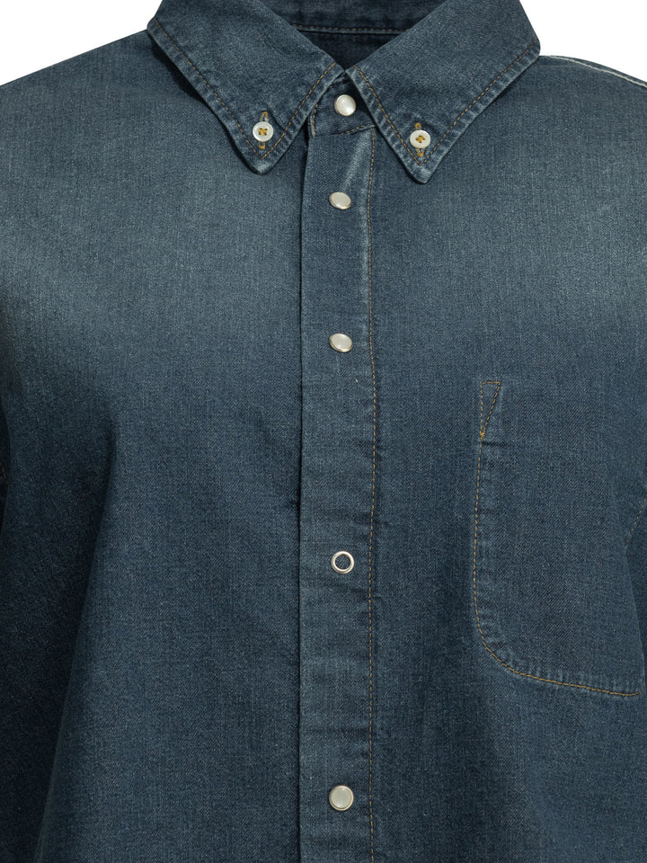 Maison Margiela Casual Denim Shirt Shirts - Blue | 7e44265eab34e602cd9da78591f36d02252856d8