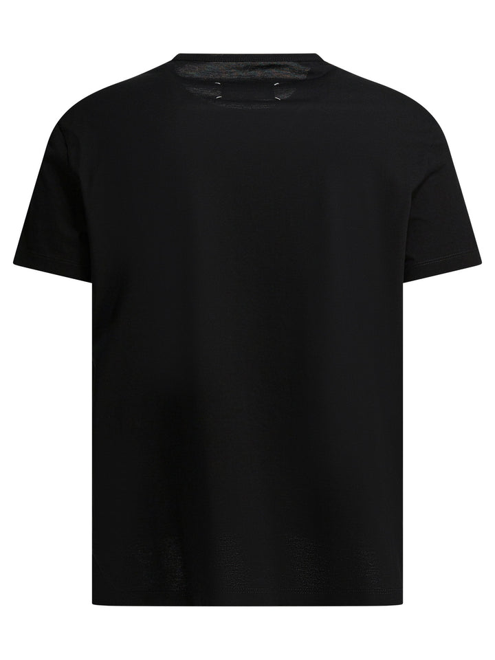 Maison Margiela Short-Sleeved T-Shirt With Logo T-shirts - Black | 31ccfe2fb6bea5fe28b1d2a7a51c886092f66e8c
