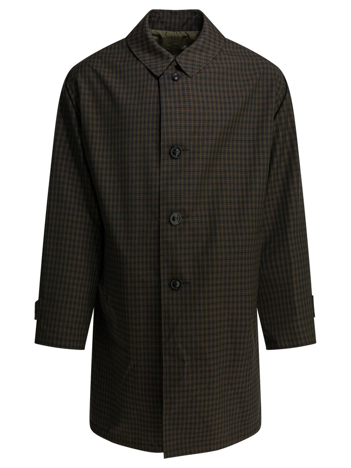 Maison Margiela Plaid Raincoat Jackets and Coats - Green | 72de926554ca229bd4cd4105b45b8124c15a3877