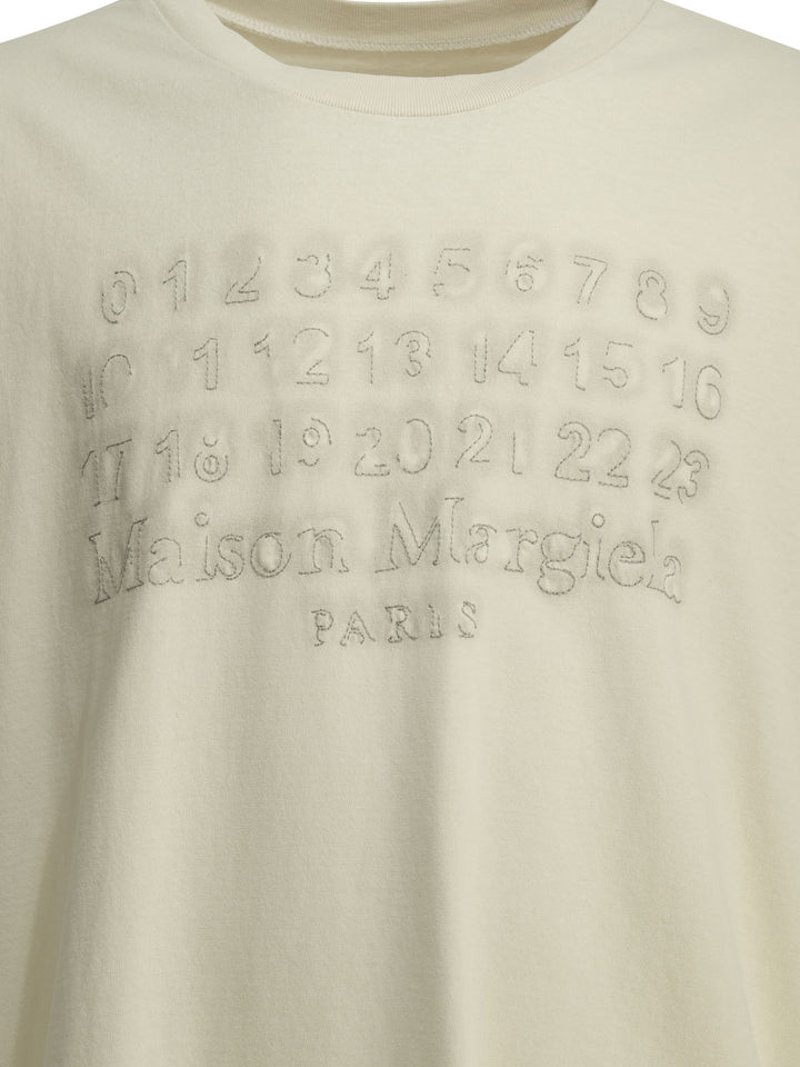 Maison Margiela Crew-Neck T-Shirt With Logo T-shirts - White | 107b8713f8d9da6a6437bfa9cbd48f420d4380e2