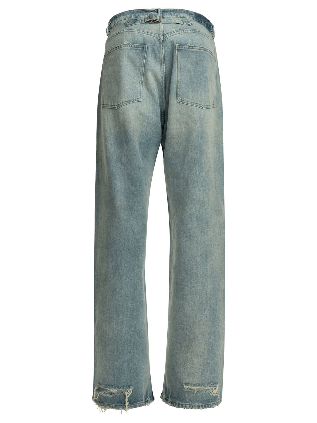 Maison Margiela Straight-Leg  With Buckle Jeans - Light blue | 9cc1692f8d9278e4f84f5884f4f9c70f6e32a9d9