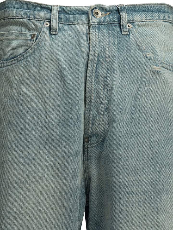 Maison Margiela Straight-Leg  With Buckle Jeans - Light blue | 7adc9c86f5fdc9d00977ce9aea68919ade3c19aa