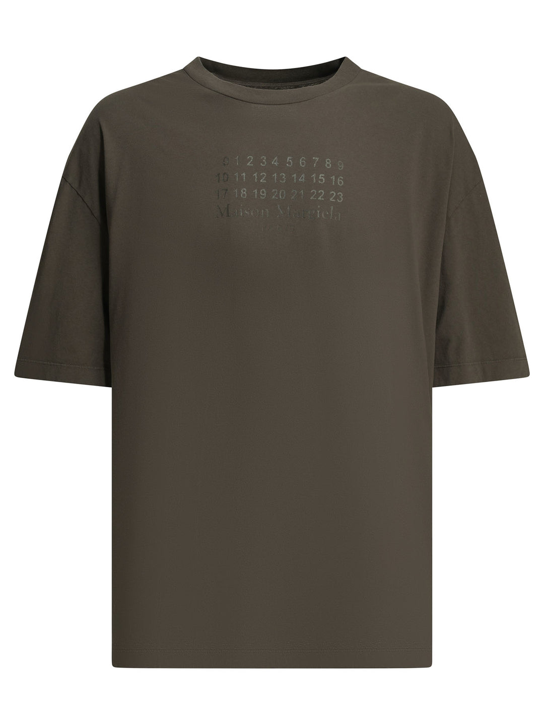 Maison Margiela Crew-Neck T-Shirt With Logo T-shirts - Grey | 43db98048e44fdbd890bd18ef6681b25cec69e8d